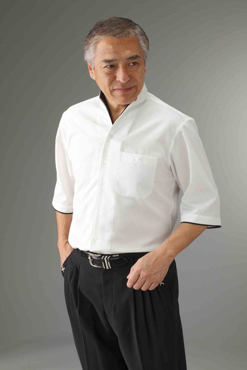 二重変化衿5分袖シャツ2枚組 メンズファッション ドレスシャツ 襟なしタイプ パーティ の通販はau Pay マーケット 万屋京橋