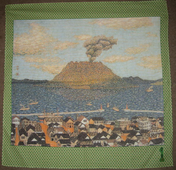山下清 画伯の小風呂敷 ５３ｃｍ ｘ ５３ｃｍ 桜島 ギフトケース入り 13 3cmx14cmx厚み1 5cm の通販はau Pay マーケット ユカワファニチュア