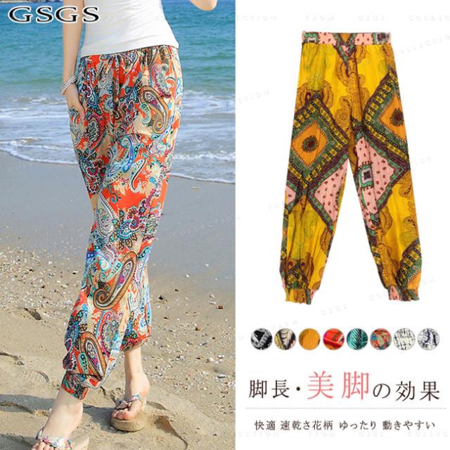 還元祭クーポン適用 夏新作 スポーツ 春夏 レディース 速乾 ヨガウェア 大きいサイズ 動きやすい ダンス ヨガパンツ ビーチパンツ 花の通販はau Pay マーケット Gsgs Shop