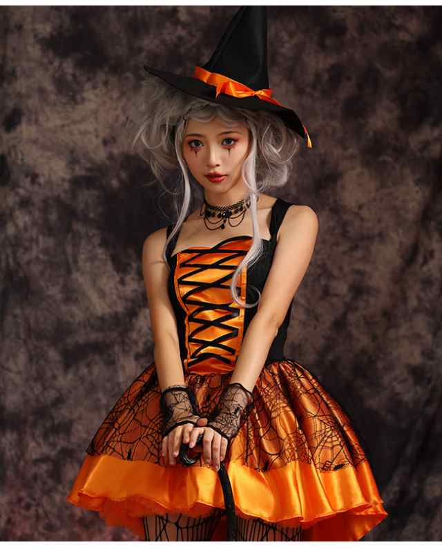 ハロウィン　仮装 コスチューム 魔女 ウィッチ セクシー コスプレ ドレス