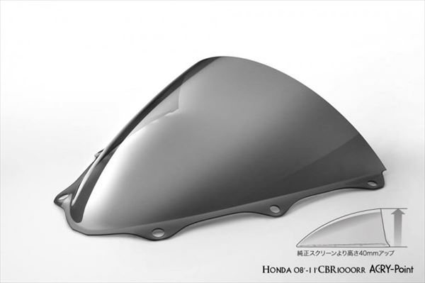 【あす楽】アクリポイント  【4580423291057】品番:160021  HONDA　08-11CBR1000RRスモークスクリーン  外装　シールド風防の通販は 12,723円