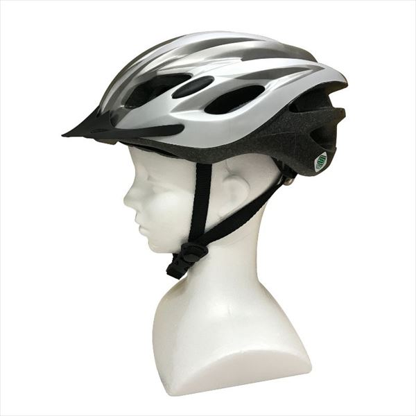 石野商会 ヘルメット ＮＯＣＥ ＨＳ−058 シルバー 自転車 ヘルメット 流線型サイズ調整可能 サイクルヘルメット 小学生 中学生 高校生の通販は