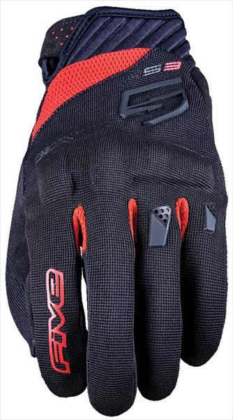 FIVE ファイブ  【3882020102318】 RS3 EVO : BLACK RED S グローブ バイク用の通販は 7,437円
