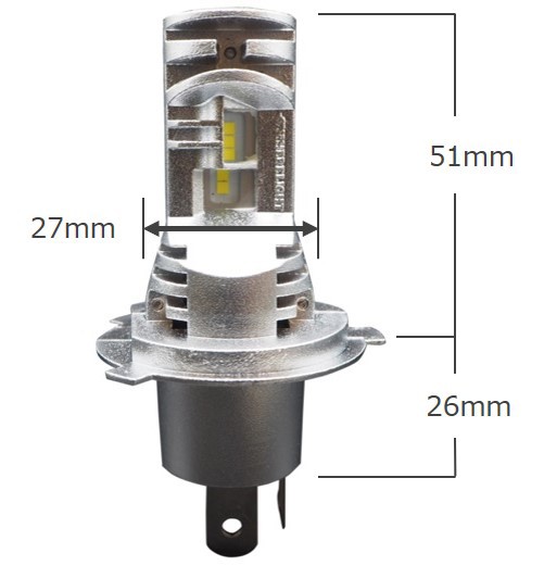 4月上旬以降入荷予定 【4562480907621】 SRPMH4A045 バイク用LEDヘッドライト RIZING α Pro H4 Hi/Lo 4500K 【スフィアライト】