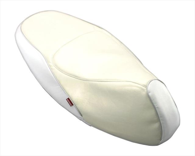 【4990852075010】 613-0411300 プリズムシートカバー　ホワイト/シルバーパイピング KITACO(キタコ) の通販は