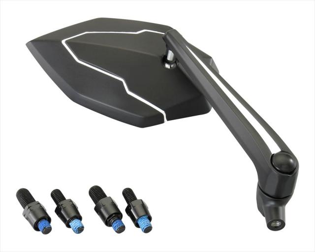 【4990852121571】 675-1202180 ランツァミラー　ブラック/ホワイト KITACO(キタコ) の通販は 6,732円