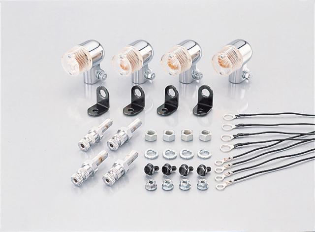 【4990852101313】 830-0302112 ウインカーKIT　丸・ミニ/ブラック/クリア KITACO(キタコ) の通販は 8,399円