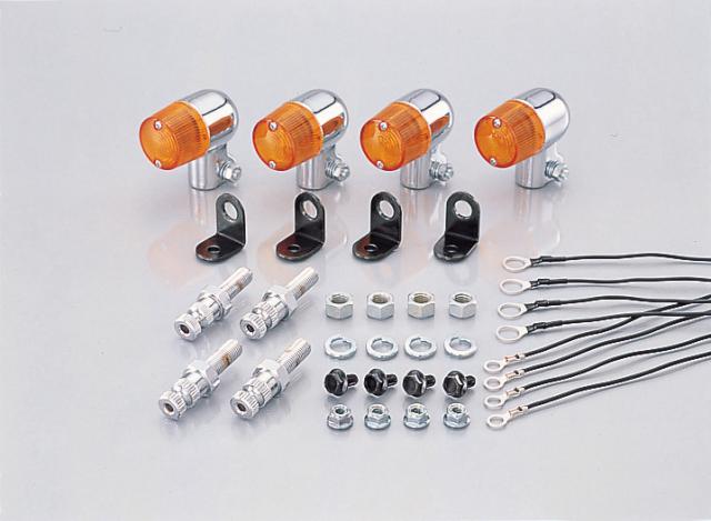 【4990852101337】 830-0302114 ウインカーKIT　丸・ミニ/ブラック/オレンジ KITACO(キタコ) の通販は 6,922円