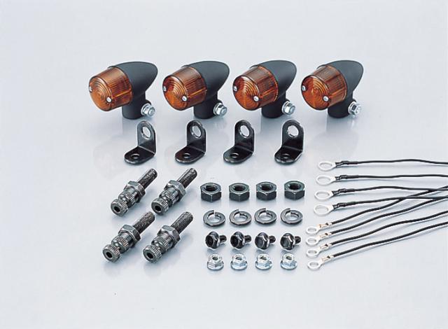 【4990852101528】 830-0402113 ウインカーKIT　ロケット・ミニ/アルミ地/クリア KITACO(キタコ) の通販は 7,381円