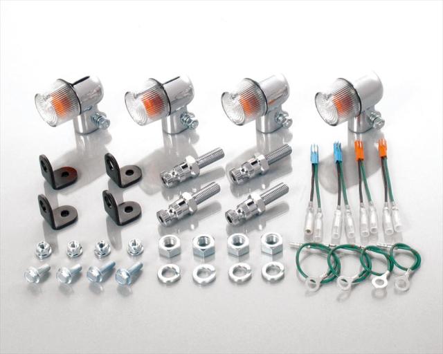 【4990852068876】 830-1137000 ウインカーKIT　丸・ミニ/ブラック/オレンジ KITACO(キタコ) の通販は 8,569円