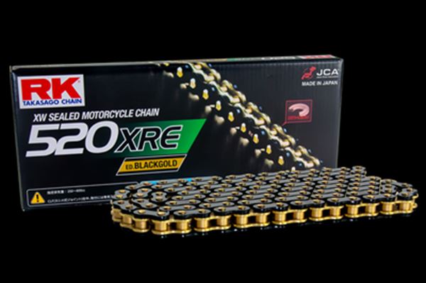RK(アールケージャパン)  【4935531347392】 RK520XRE-ED-BLACKGOLD120L　ドライブチェーン　ブラック＆ゴールドの通販は