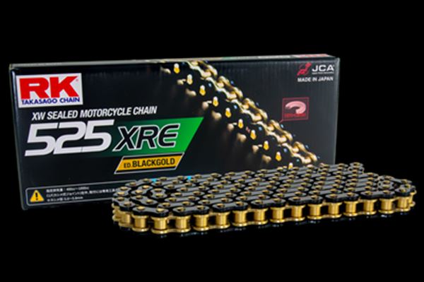 RK(アールケージャパン)  【4935531347422】 RK525XRE-ED-BLACKGOLD100L　ドライブチェーン　ブラック＆ゴールドの通販は 12,930円