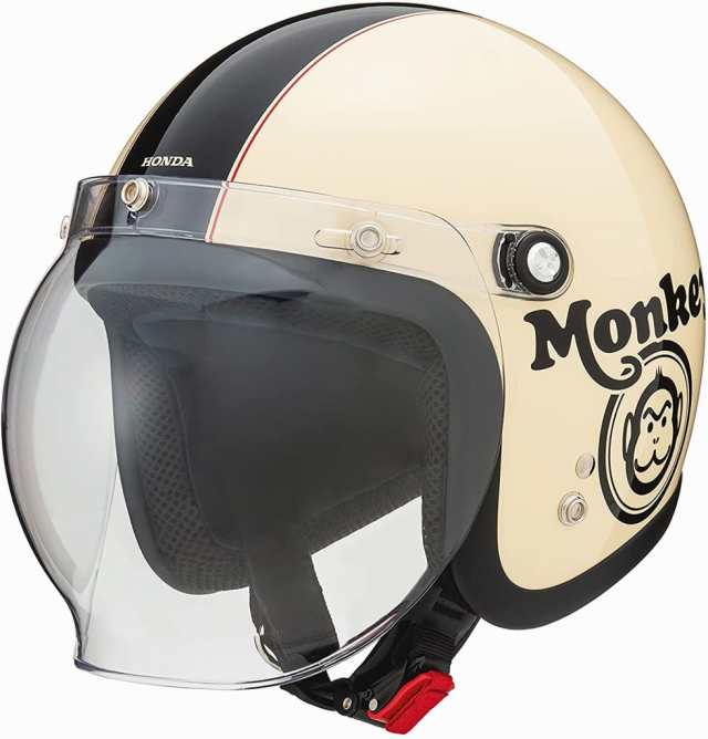 【HONDA】 Monkey ヘルメット アイボリー×ブラック Lサイズ(59-60?未満) ホンダ　モンキー 0SHGC-JC1C-WKL