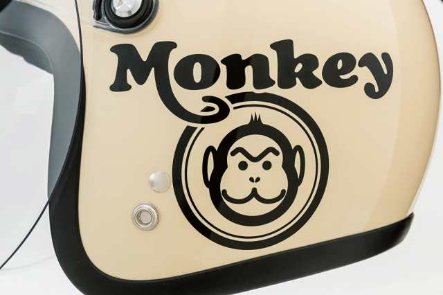 HONDA】 Monkey ヘルメット アイボリー×ブラック Lサイズ(59-60?未満 ...