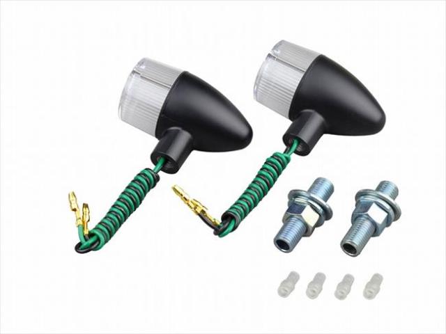 4945716951016 クラシカル砲弾ウインカー 2個入り ブラック／クリア シングル球 095099-06 【POSH FAITH(ポッシュ フェイス)】 の通販は 5,481円