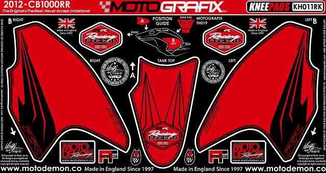 【モトグラフィックス】 【4580041202749】 MT-KH011RK ボディパッド KNEE CBR1000RR 12-の通販は