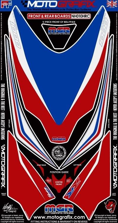 【モトグラフィックス】 【4580041204729】 MT-NH010HRC ボディパッド FRONT／REAR CBR1000RR 08-09の通販は