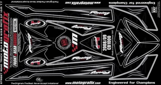 【モトグラフィックス】 【4580041205023】 MT-NH019K ボディパッド FRONT／REAR CB1000R 08-12の通販は 14,247円