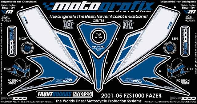 【モトグラフィックス】 【4580041206884】 MT-NY012B ボディパッド FRONT FZS 1000 FAZER 01-05の通販は