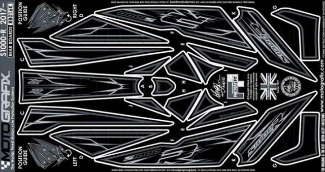 【モトグラフィックス】 【4580041207874】 MT-RB016K ボディパッド REAR S1000R 17-の通販は