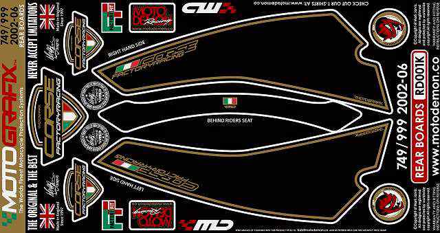 【モトグラフィックス】 【4580041207904】 MT-RD001K ボディパッド REAR 749／999 02-04の通販は