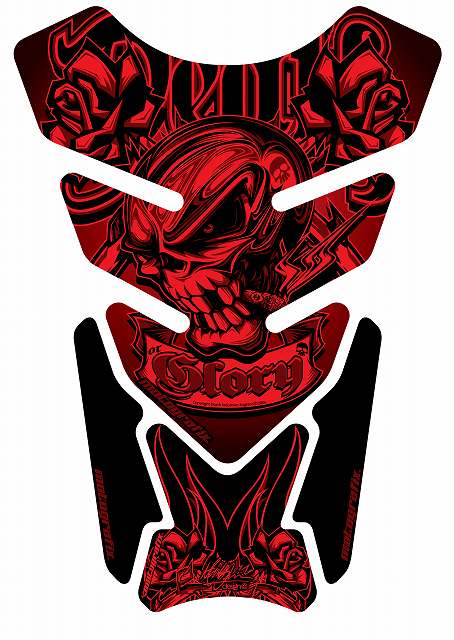 【定形外郵便】【モトグラフィックス】 【4580041210393】 MT-ST073R タンクパッド RED STREET QUADPADの通販は 6,077円