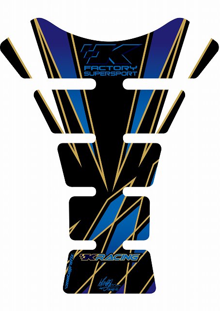 【定形外郵便】【モトグラフィックス】 【4580041216210】 MT-TK006KB タンクパッド BLK／BLU KAWASAKI SPINEの通販は