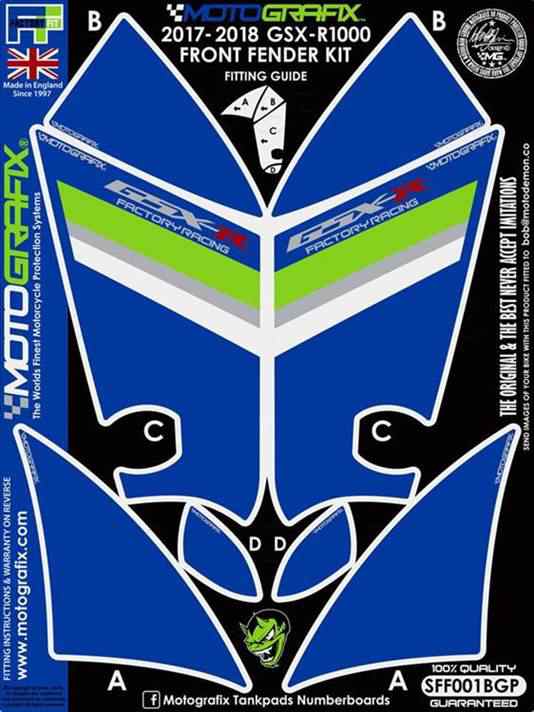 【モトグラフィックス】 【4580041224291】 MT-SFF001BGP フロントフェンダーキット （BGP） GSX-R1000／R 17-18の通販は