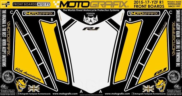 【モトグラフィックス】 【4580041224444】 MT-NY019Y ボディパッド YEL YZF-R1／M 15-17の通販は 17,621円