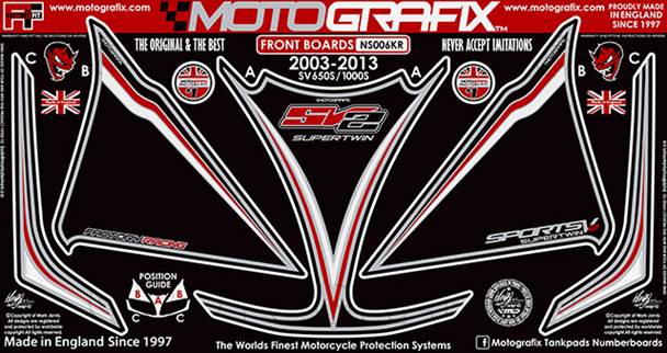 【モトグラフィックス】 【4580041224611】 MT-NS006KR ボディパッド FRONT （KR） SV650S／1000S 03-13の通販は 17,621円