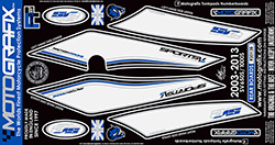 【モトグラフィックス】 【4580041225182】 MT-RS013B ボディパッド REAR （B） SV650S／1000S 03-13の通販は 17,621円