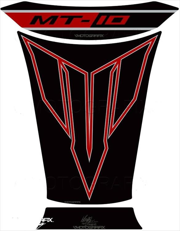 【定形外郵便】【モトグラフィックス】 【4580041243148】 MT-TY027KRS タンクパッド BLK／RED MT-10 16-19の通販は 6,077円