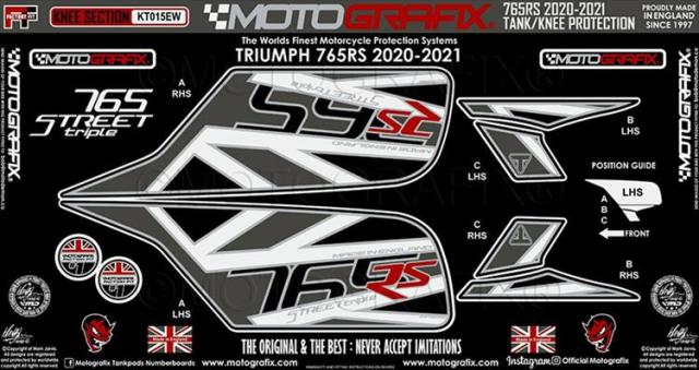 【モトグラフィックス】 【4580041245586】 MT-KT015EW ボディパッド KNEE TRIUMPH Street Triple 765RS 20-21の通販は