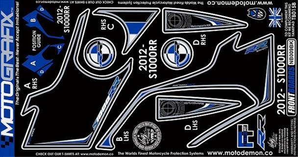 【モトグラフィックス】 【4580041247771】 MT-NB009BK ボディパッド FRONT BMW S1000RR 12-14の通販は 13,507円