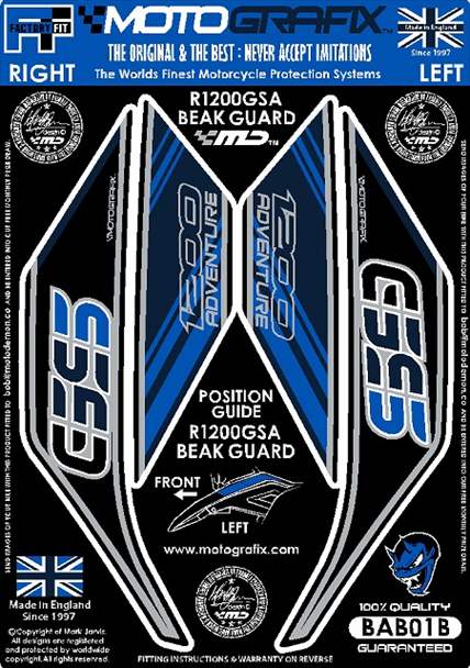【モトグラフィックス】 【4580041200004】 MT-BAB01B ボディパッド BLU R1200GS Adventure -13の通販は 6,665円
