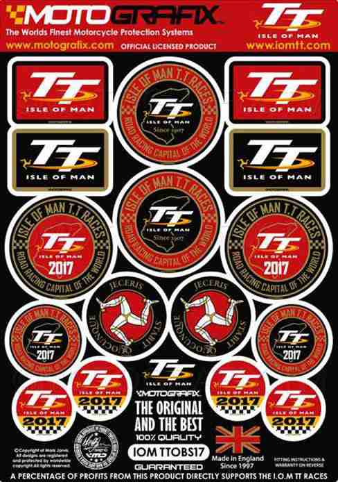 【モトグラフィックス】 【4580041201667】 MT-IOMTTOBS17 BADGE KIT ブラック Isle Of Man TT Races2017の通販は