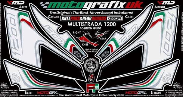 【モトグラフィックス】 【4580041202398】 MT-KD002W ボディパッド REAR／KNEE MULTISTRADA1200 10-の通販は 14,247円