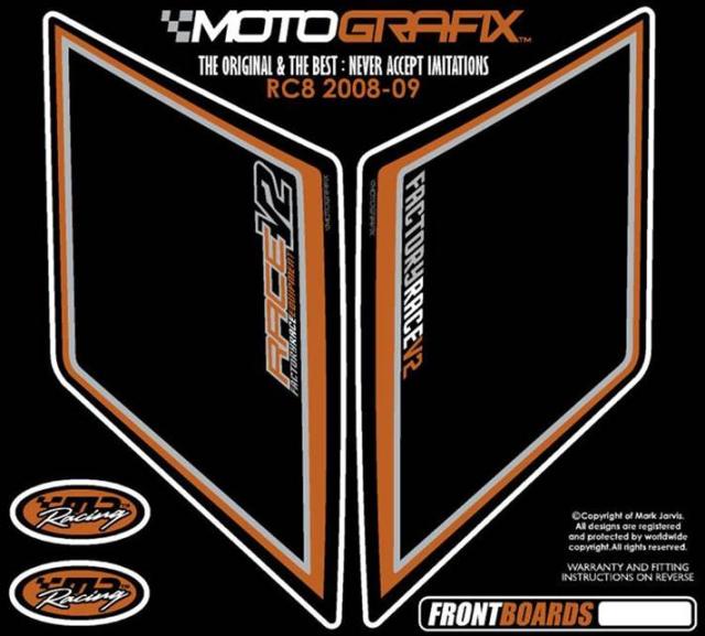 【モトグラフィックス】 【4580041205719】 MT-NKTM01K2 ボディパッド FRONT KTM RC8 08-09の通販は