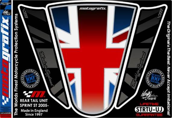 【モトグラフィックス】 【4580041210843】 MT-STRTUUJ ボディパッド Rear Tail Unit Triumph Sprint ST Union Jackの通販は