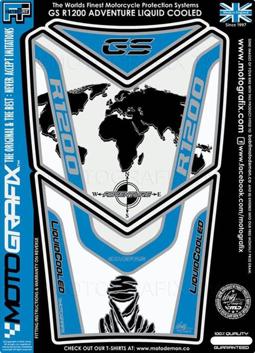 【定形外郵便】【モトグラフィックス】 【4580041212656】 MT-TB021B タンクパッド BLU R1200GS Adventure 14-16の通販は 5,165円