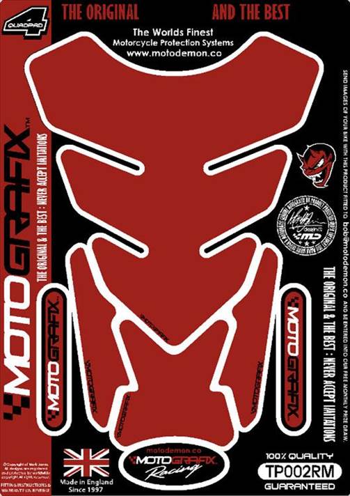 【定形外郵便】【モトグラフィックス】 【4580041217873】 MT-TP002RM タンクパッド プレーン レッドメタリックの通販は 5,044円