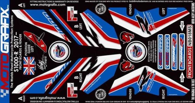 【モトグラフィックス】 【4580041222846】 MT-NB018MS ボディパッド FRONT BMW S1000R 17-の通販は