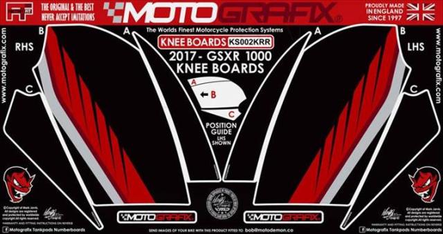 【モトグラフィックス】 【4580041224239】 MT-KS002KRR ボディーパッド KNEE （KRR） GSX-R1000／R 17-18の通販は