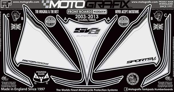 【モトグラフィックス】 【4580041224628】 MT-NS006KW ボディパッド FRONT （KW） SV650S／1000S 03-13の通販は