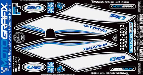 【モトグラフィックス】 【4580041224680】 MT-RS013BW ボディパッド REAR （BW） SV650S／1000S 03-13の通販は