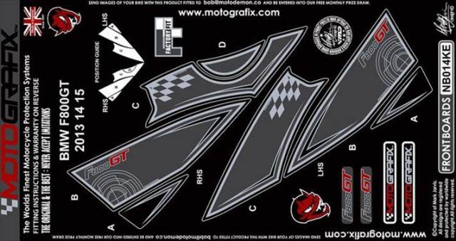 【モトグラフィックス】 【4580041225281】 MT-NB014KE ボディパッド FRONT （KE） BMW F800GT 13-15の通販は