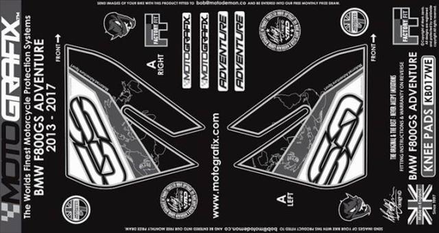【モトグラフィックス】 【4580041225403】 MT-KB017WE ボディパッド KNEE （WE） BMW F800GS Adventure 13-17の通販は