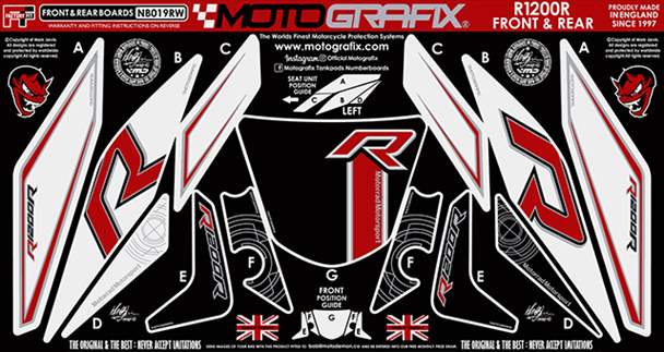 【モトグラフィックス】 【4580041227087】 MT-NB019RW ボディパッド FRONT （RW） R1200R 15-18の通販は