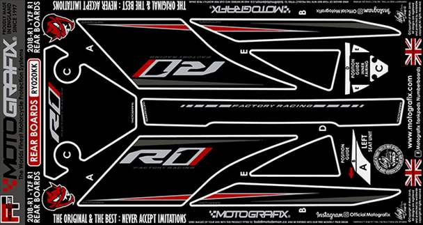 【モトグラフィックス】 【4580041227131】 MT-RY020KK ボディパッド REAR （KK） YZF-R1 18-19の通販は 13,744円