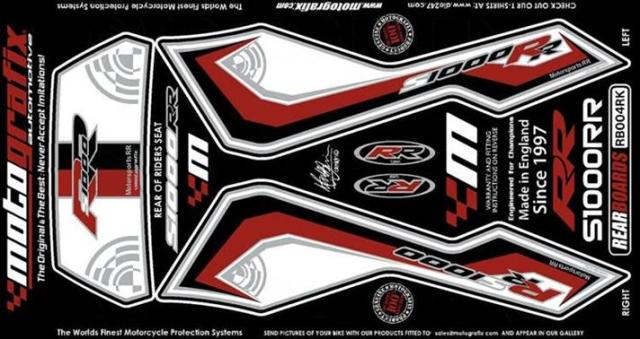 【モトグラフィックス】 【4580041228107】 MT-RB004RK ボディパッド REAR BMW S1000RR 09-11の通販は 17,621円